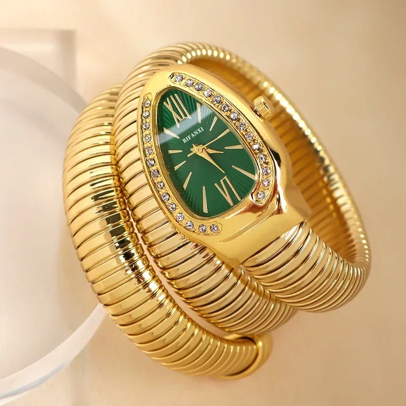 Serpentine-Inspired Bangle Watch