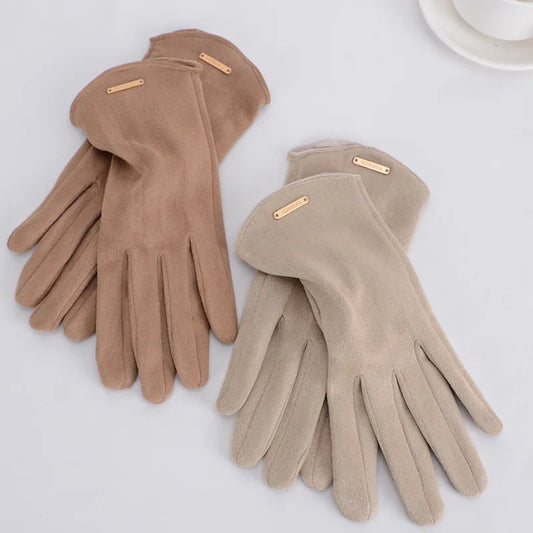 Women’s Warm Suede Gloves 