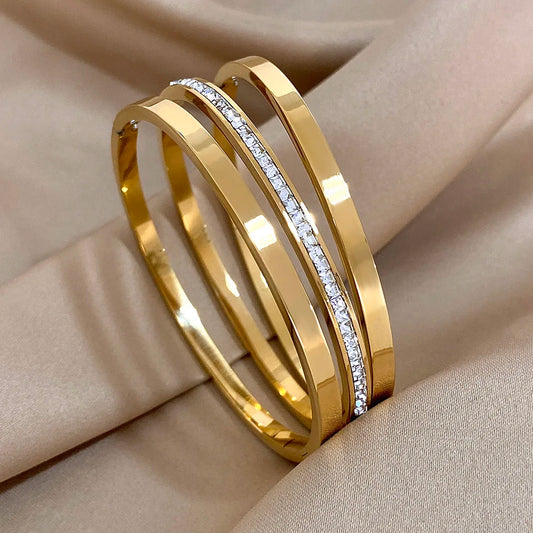 Three-Piece Stacked Bangle Set