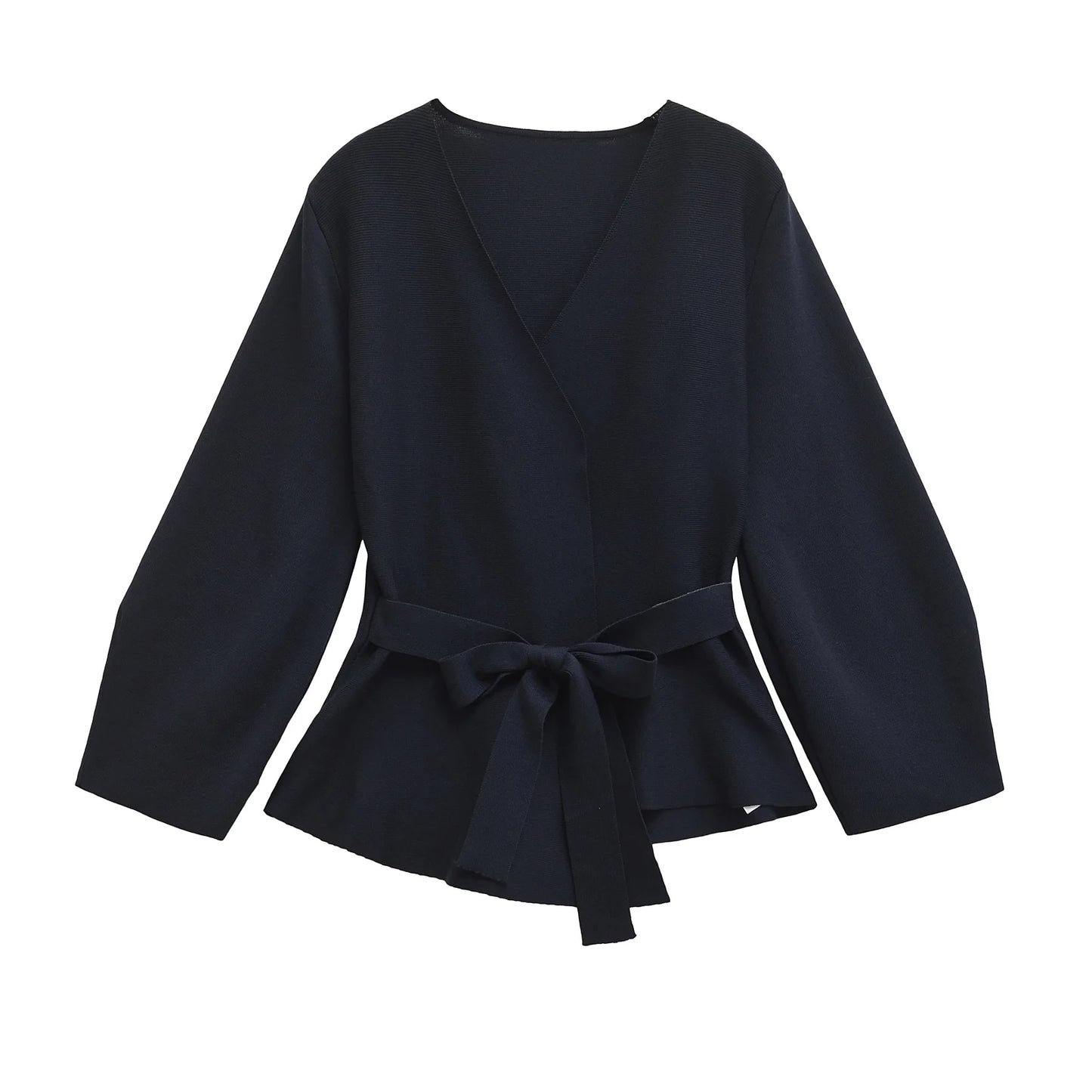 Women’s Blouse with Shoulder Pads and Belt 