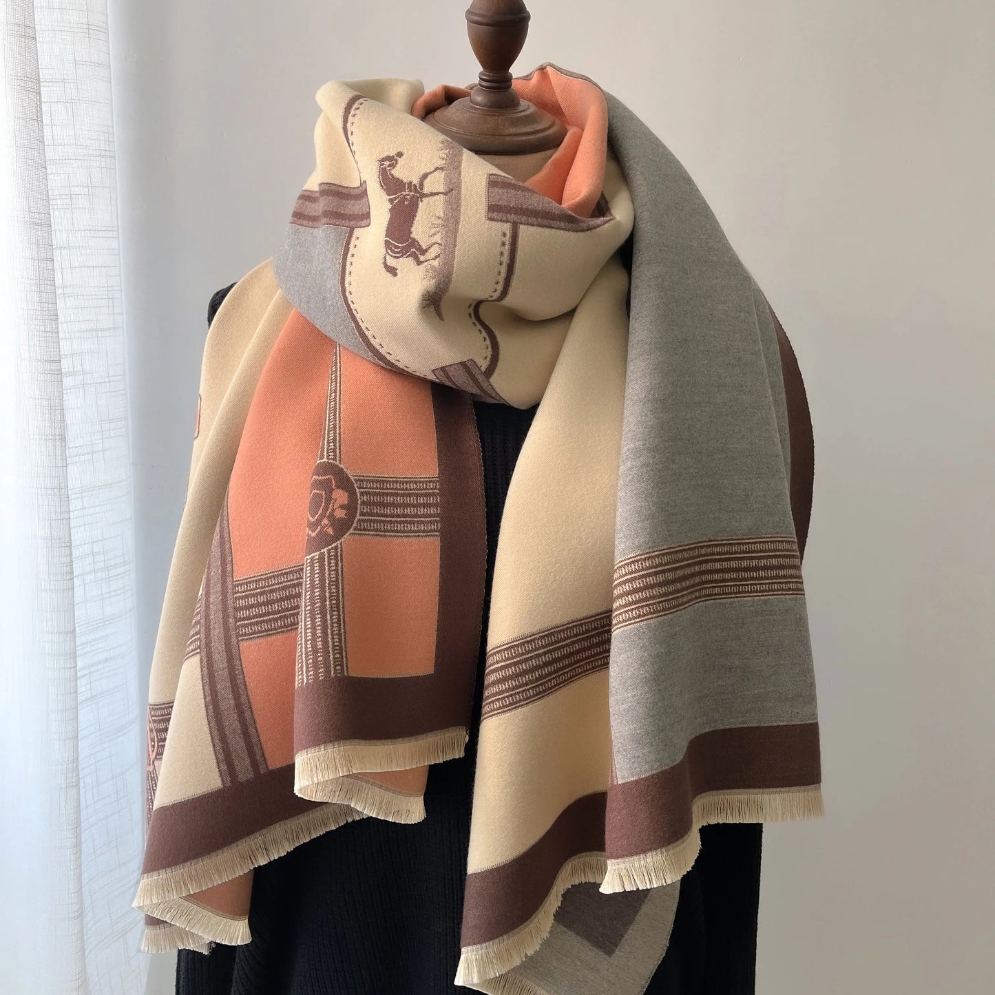 Equestrian-Inspired Luxury Scarf
