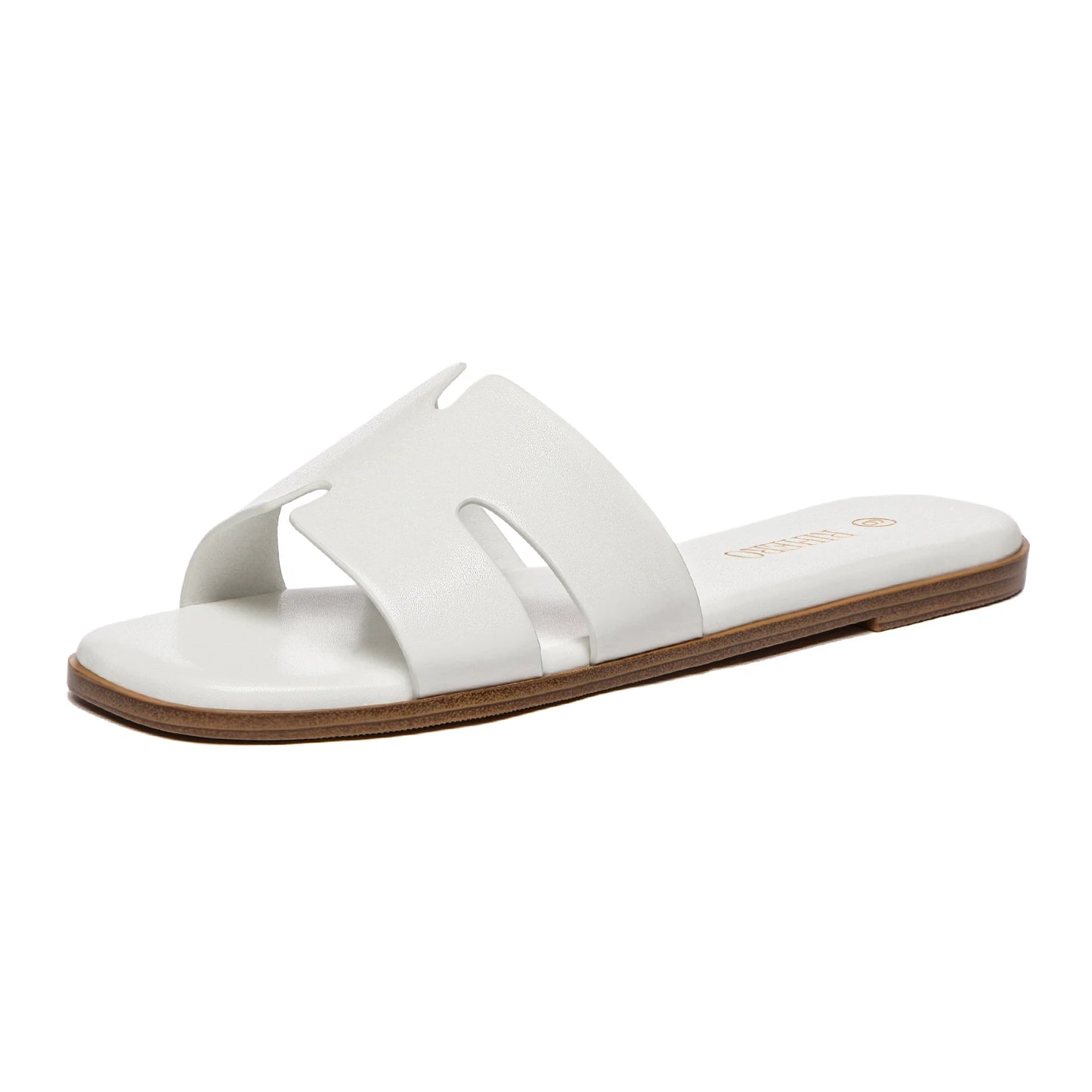 Cutout Strap Slip-On Sandals