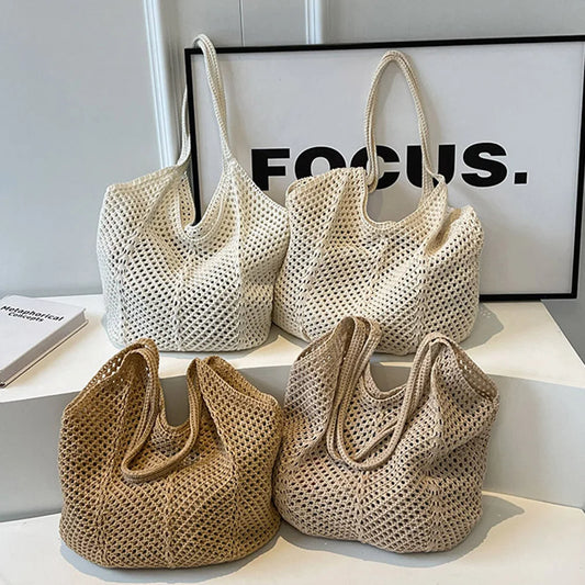 Summer Mesh Tote Handbag 