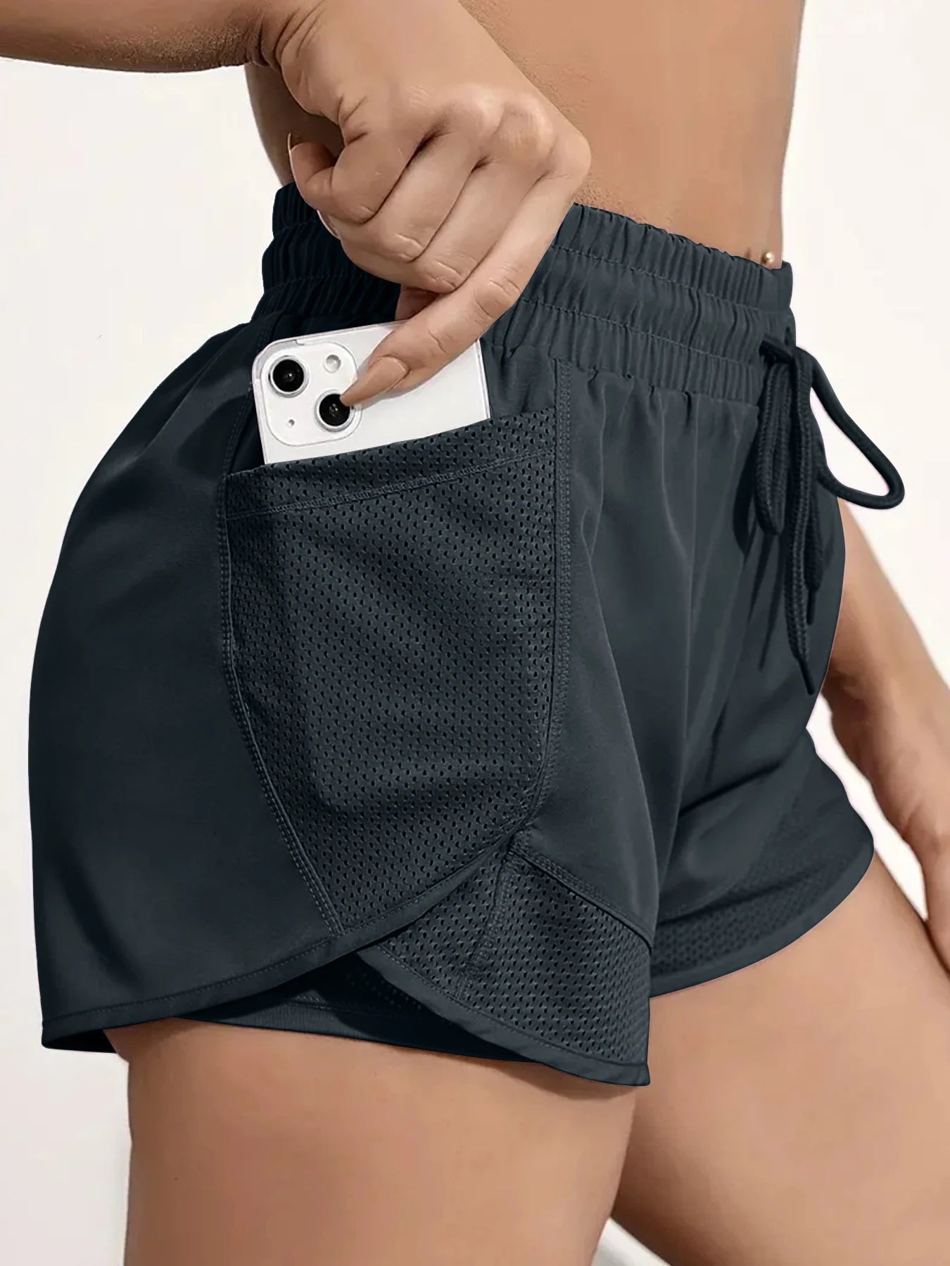 Fake Two-Piece Running Shorts