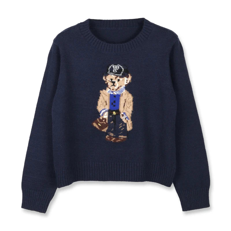 Crochet Bear Knit Sweater 