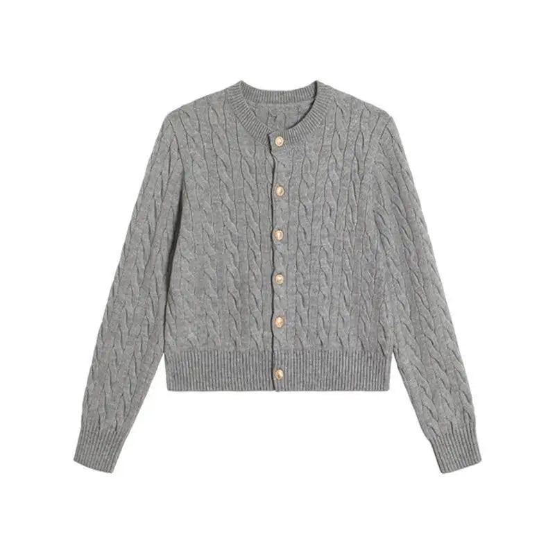 Vintage Long Sleeve Sweater with Buttons 