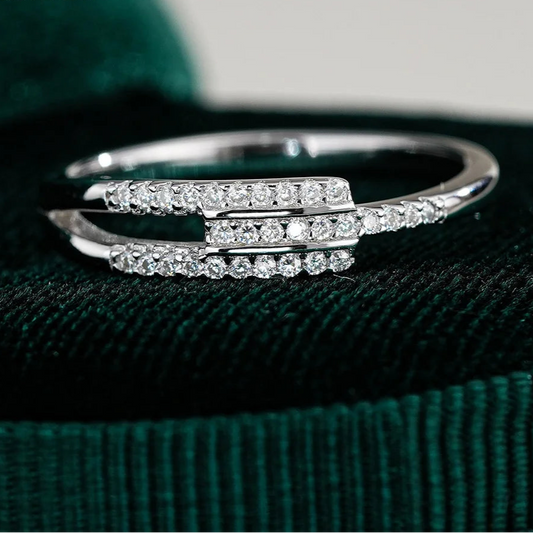Starry Sky Moissanite Diamond Ring