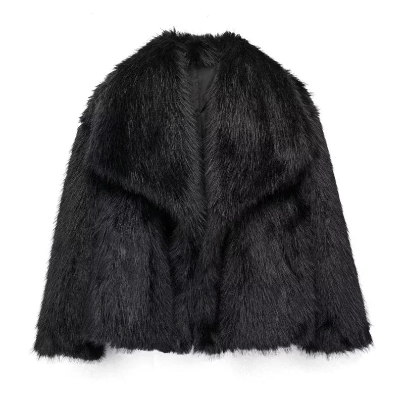Plush Fluffy Winter Coat for Women 