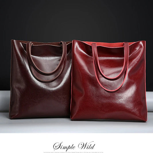 Large Vintage Leather Tote