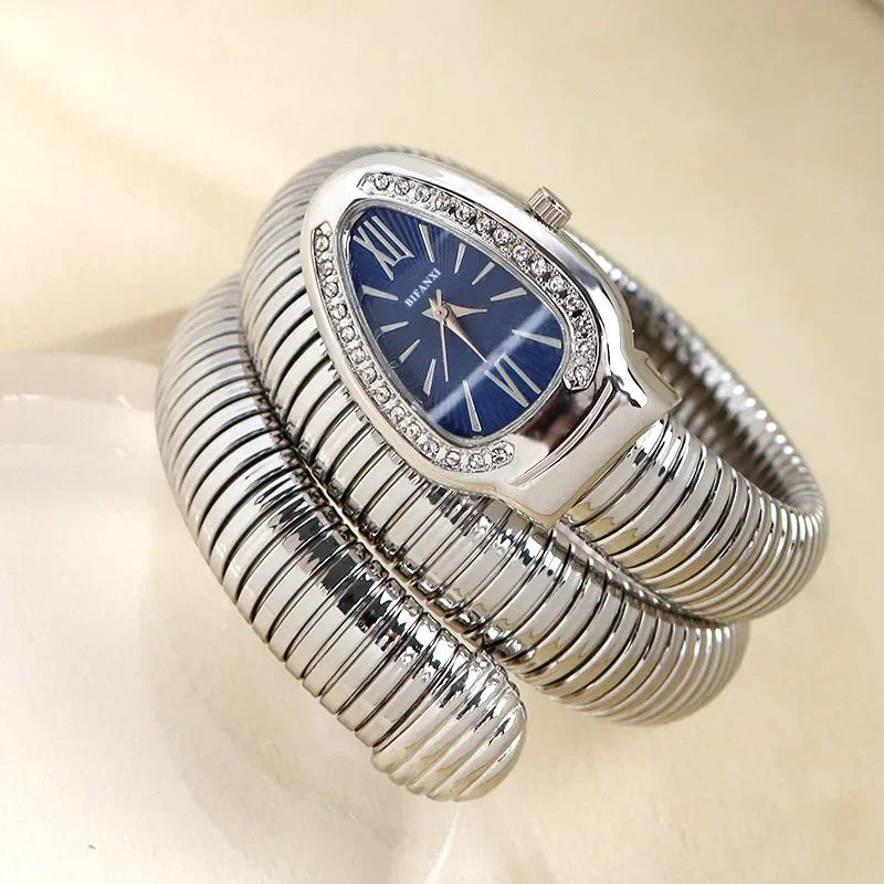 Serpentine-Inspired Bangle Watch