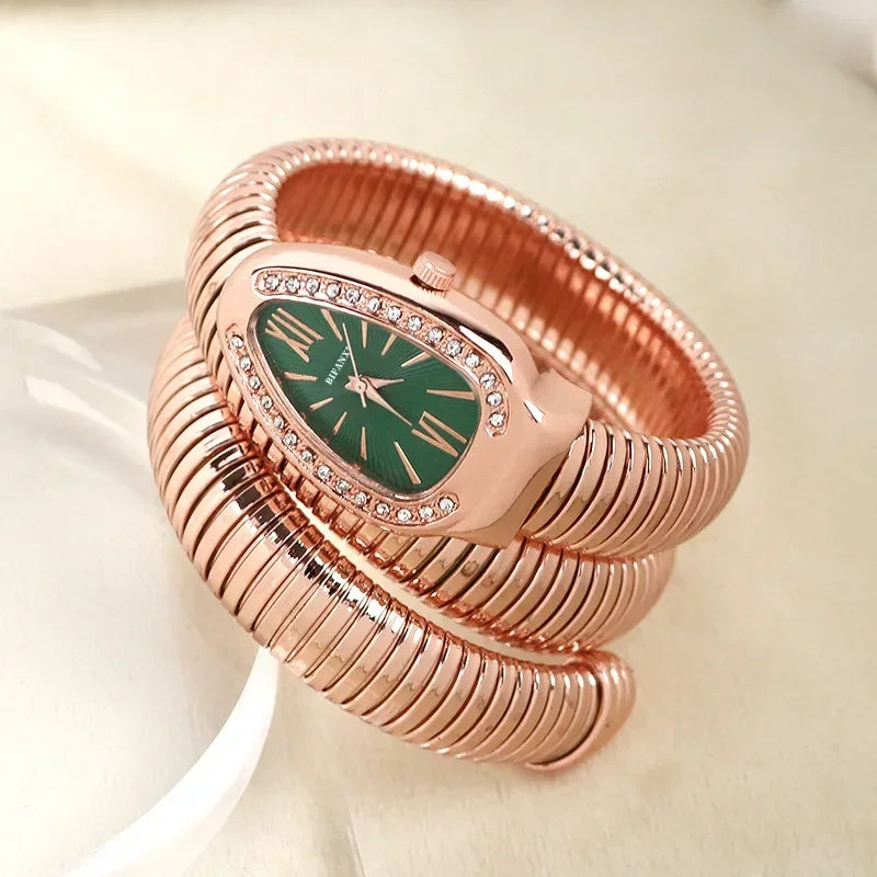 Serpentine-Inspired Bangle Watch