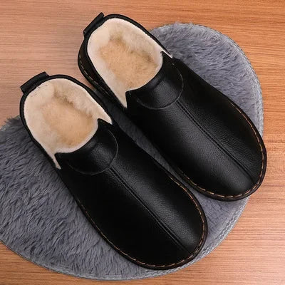 Classic Leather-Style Slippers
