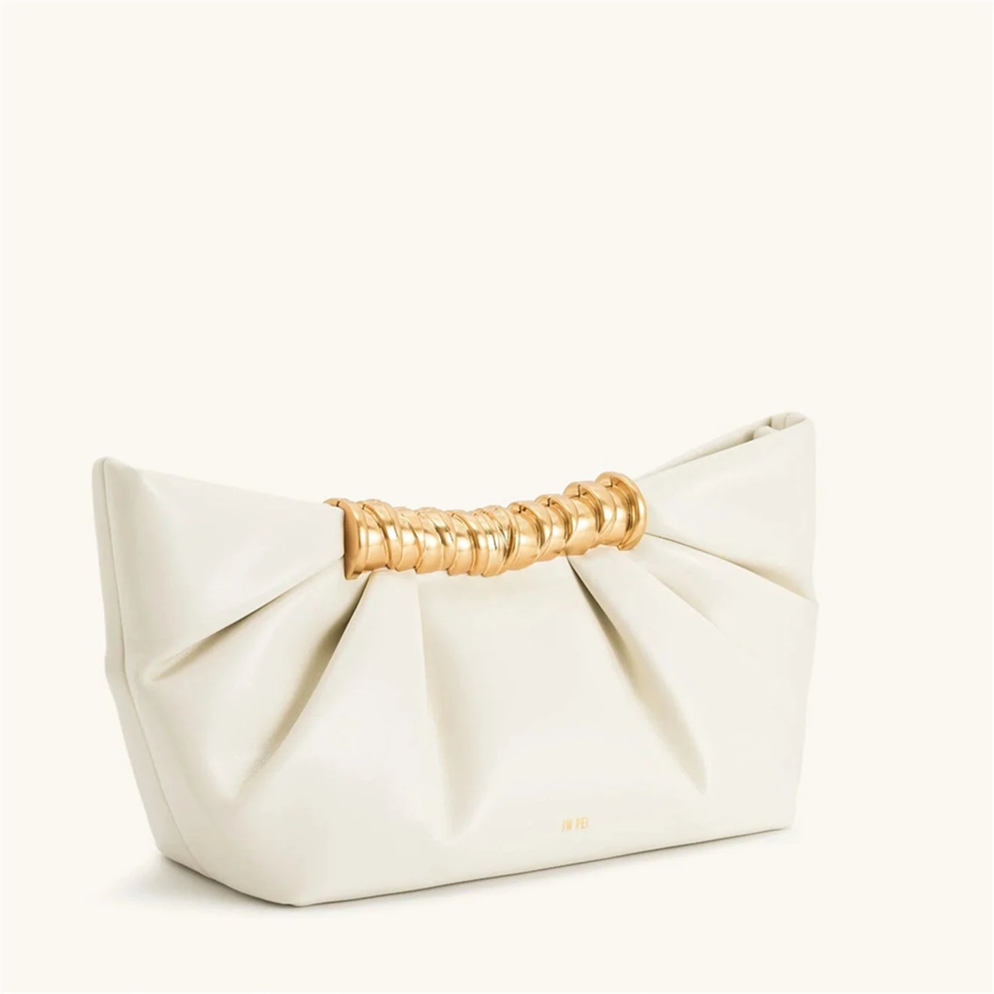 Sculptural Ruched Clutch Bag