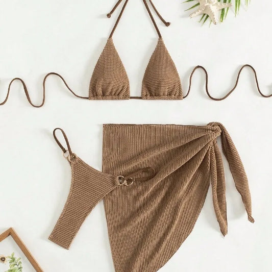 Bikini Skirt 3-Piece Swimsuit