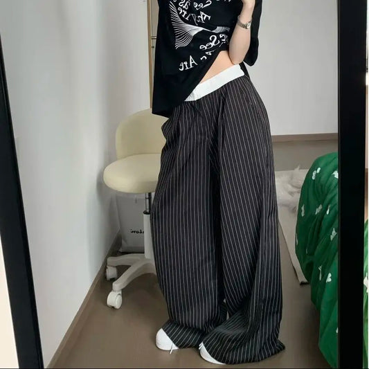 Wide Leg Striped Pants 