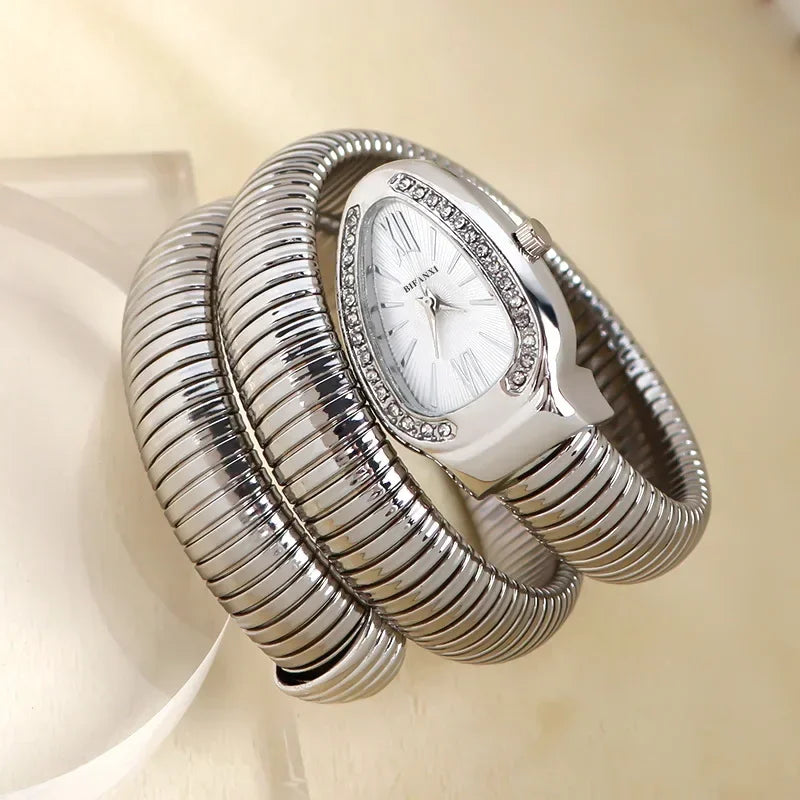 Serpentine-Inspired Bangle Watch