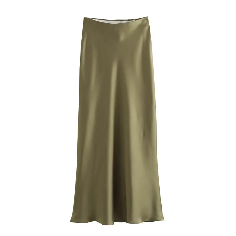 Women’s Satin Long Skirt 