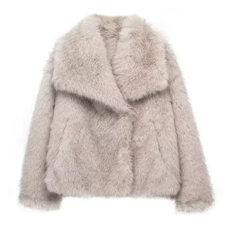 Plush Fluffy Winter Coat for Women 