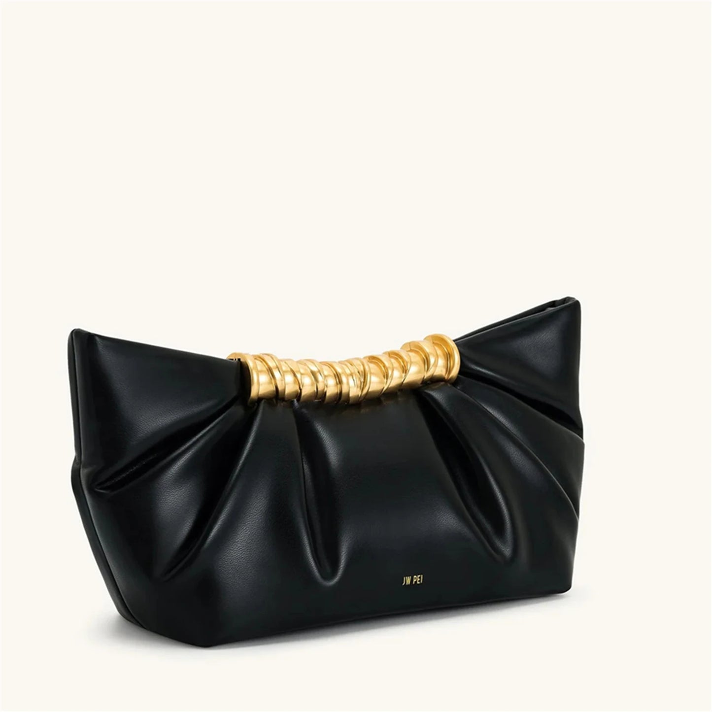 Sculptural Ruched Clutch Bag