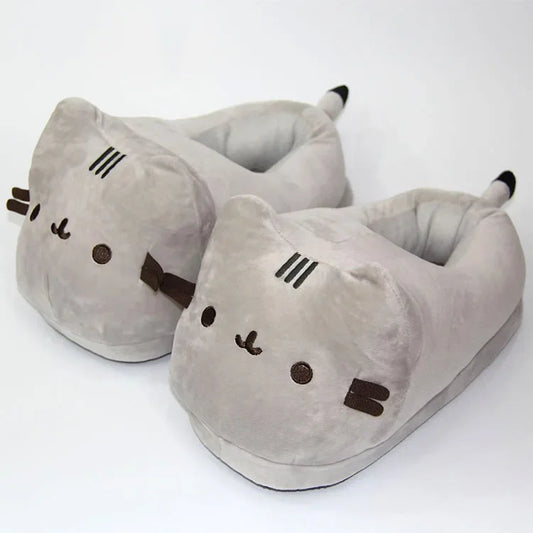 Pusheen-Inspired Stuffed Animal Slippers