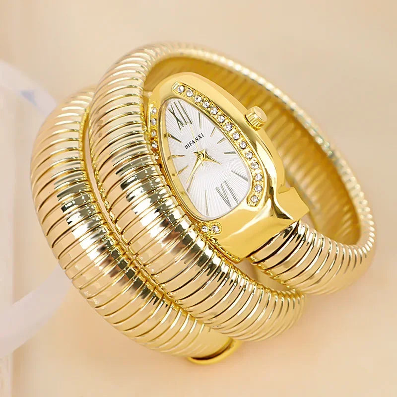 Serpentine-Inspired Bangle Watch