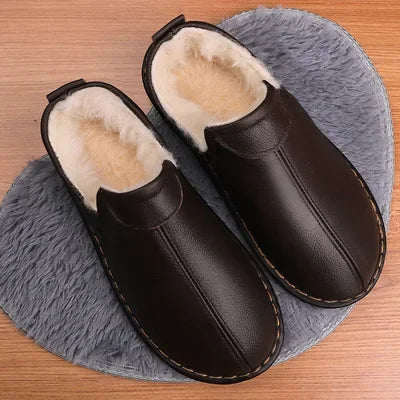 Classic Leather-Style Slippers