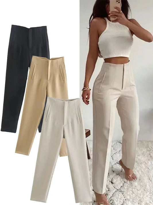 Women’s Tailoring Zipper Pants 