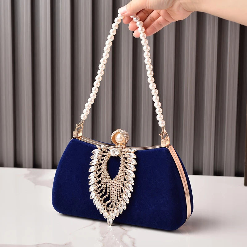 Diamond Pearl Crossbody Handbag 