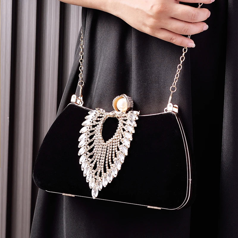 Diamond Pearl Crossbody Handbag 