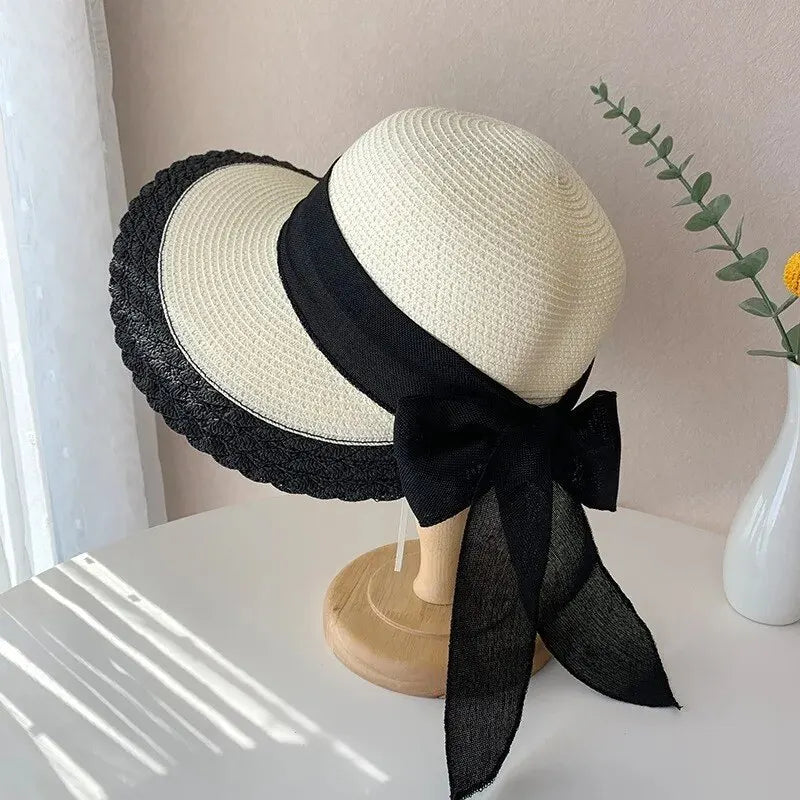 Straw Hat with Bow