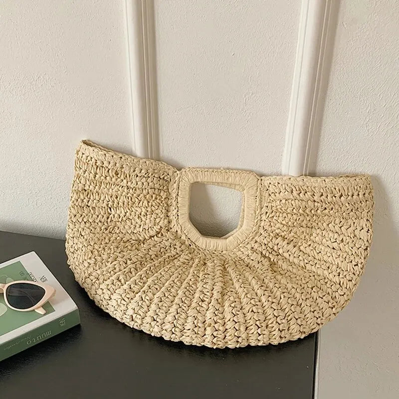 The Crescent Woven Handbag