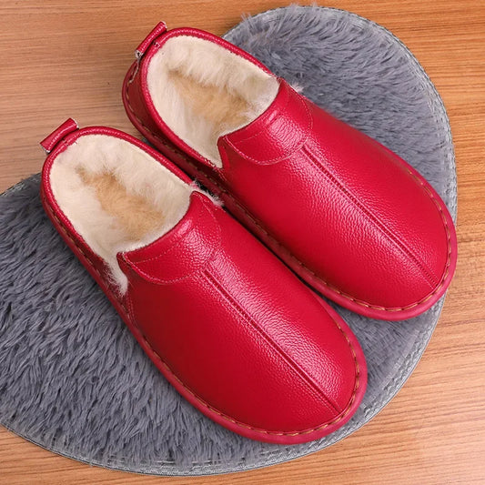 Classic Leather-Style Slippers