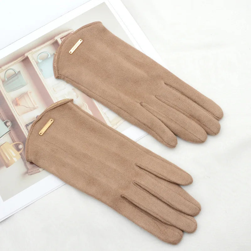 Women’s Warm Suede Gloves 