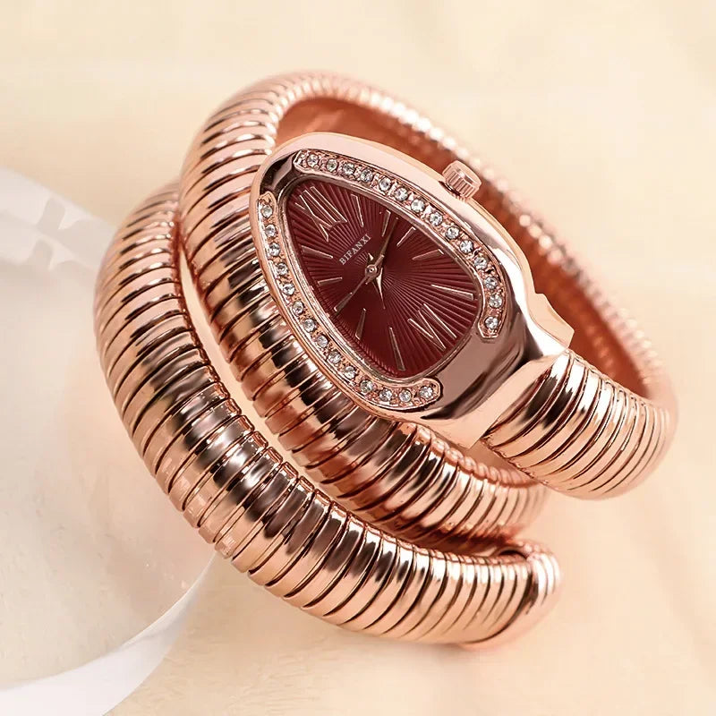 Serpentine-Inspired Bangle Watch