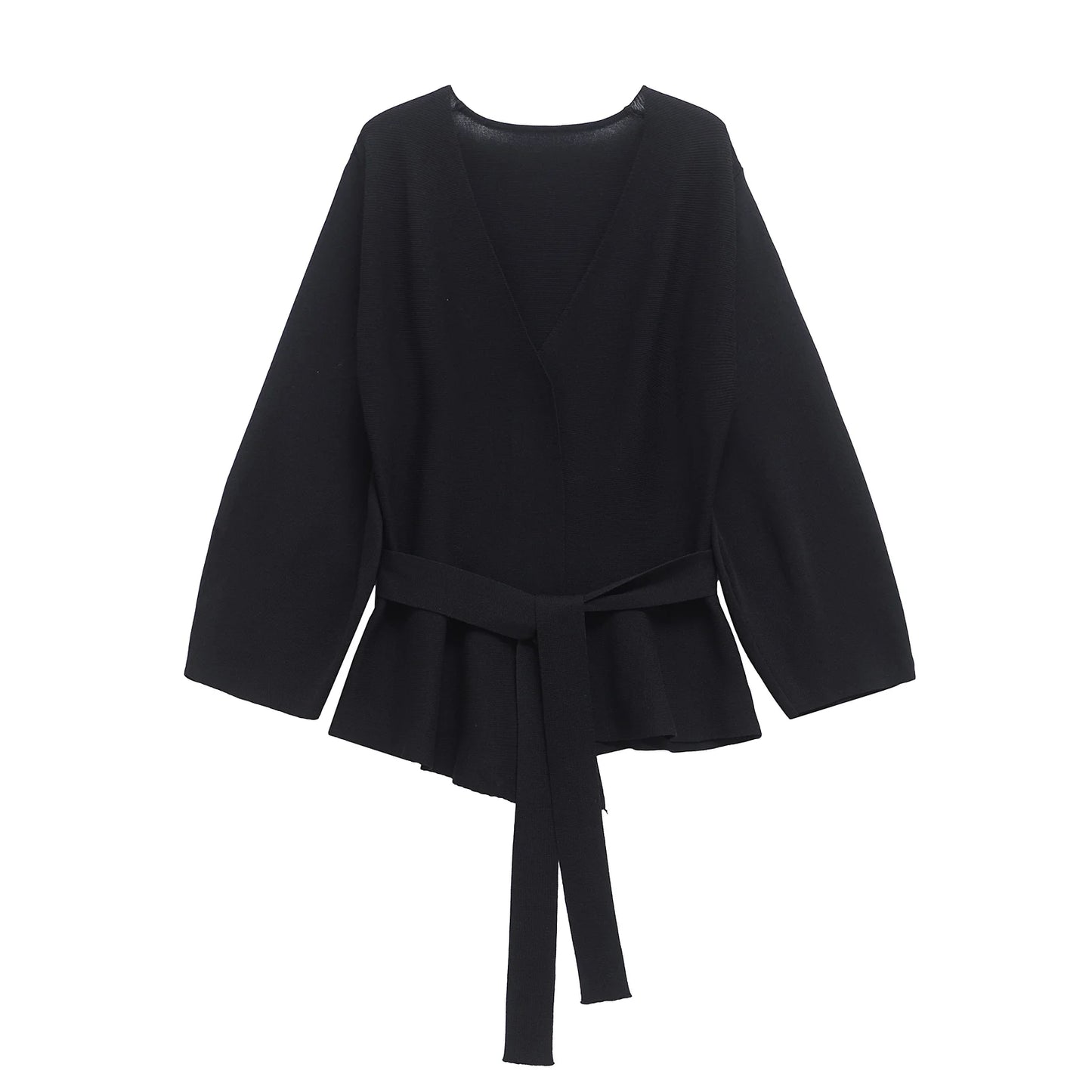 Women’s Blouse with Shoulder Pads and Belt 