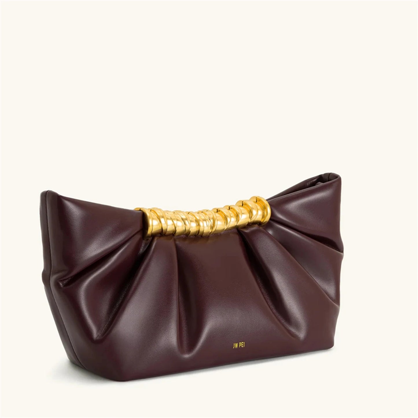 Sculptural Ruched Clutch Bag