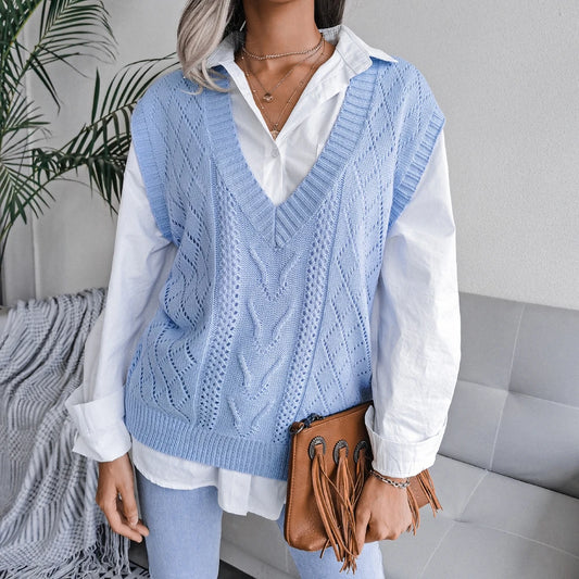 Knitted Sweater Vest – Casual Elegance 