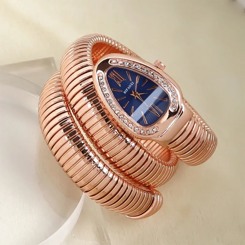 Serpentine-Inspired Bangle Watch