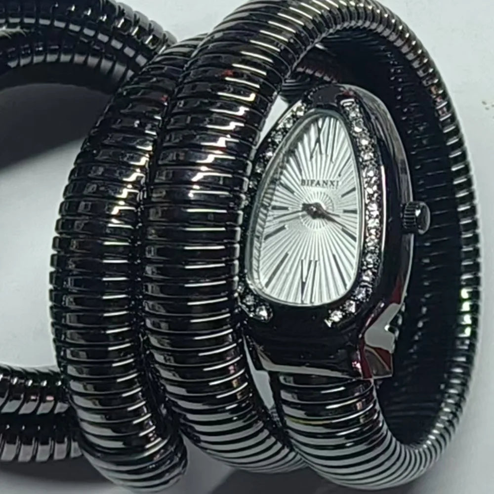 Serpentine-Inspired Bangle Watch