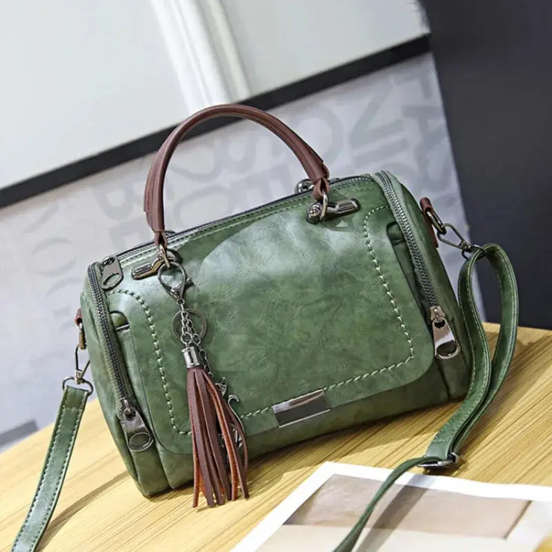 Vintage Wanderlust Barrel Bag