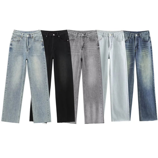 Wide Leg High-Waisted Jeans 