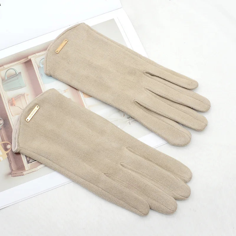 Women’s Warm Suede Gloves 