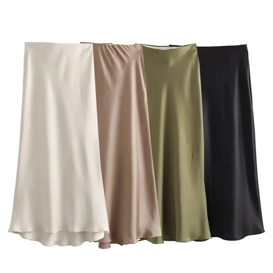 Women’s Satin Long Skirt 