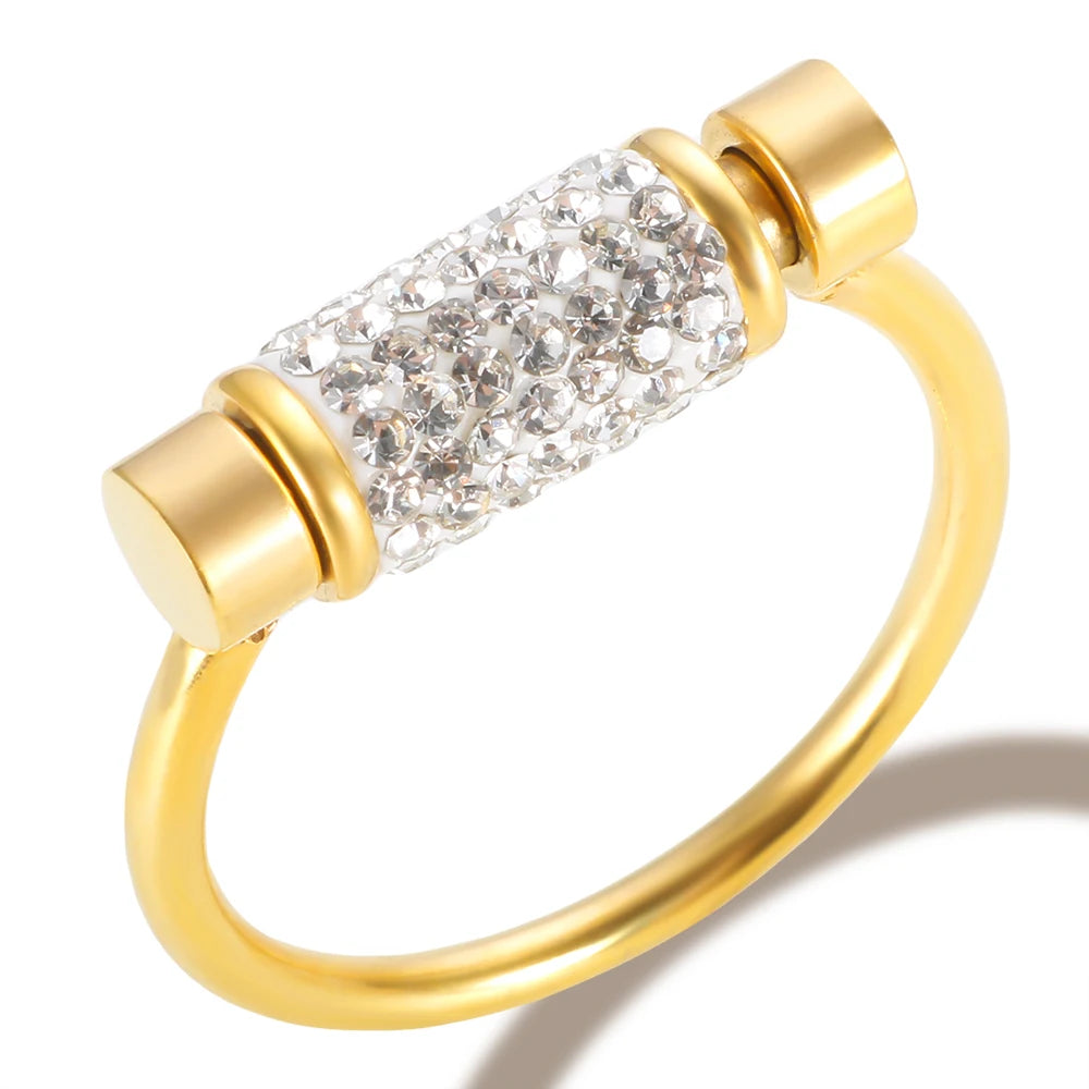 Women’s Rotatable Crystal Ring 