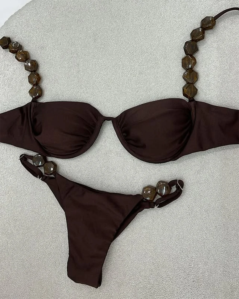 Stone Strap Bikini Set 