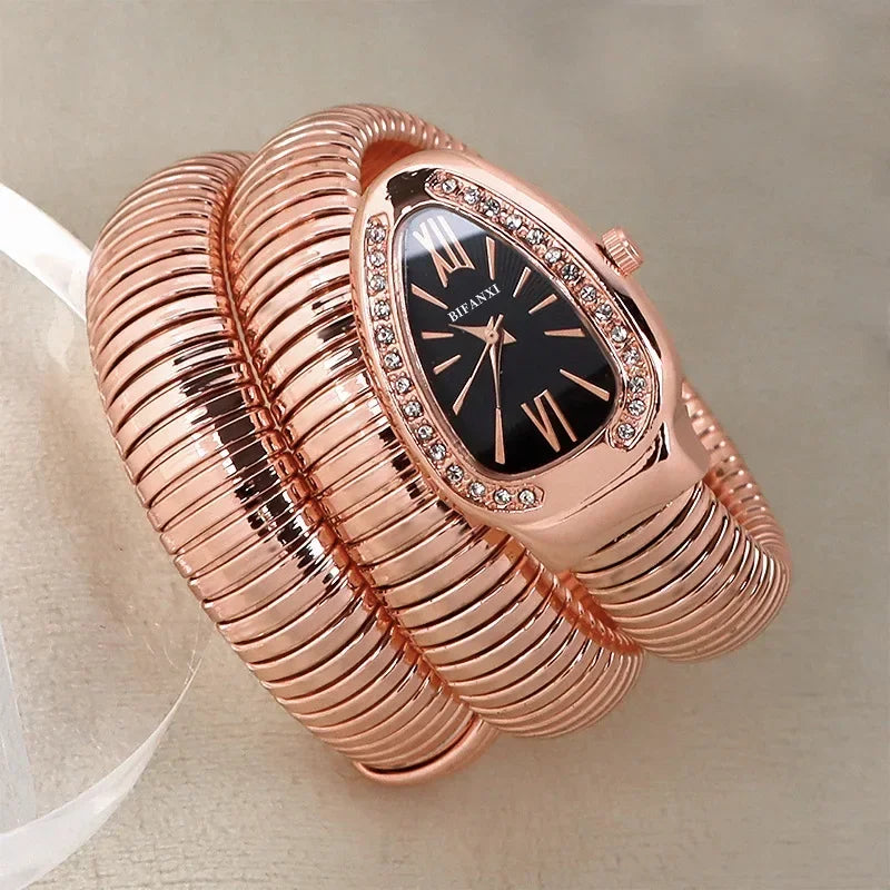 Serpentine-Inspired Bangle Watch