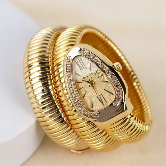 Serpentine-Inspired Bangle Watch