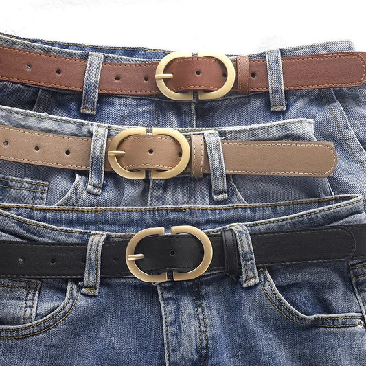 Modern D-Ring Leather Belt