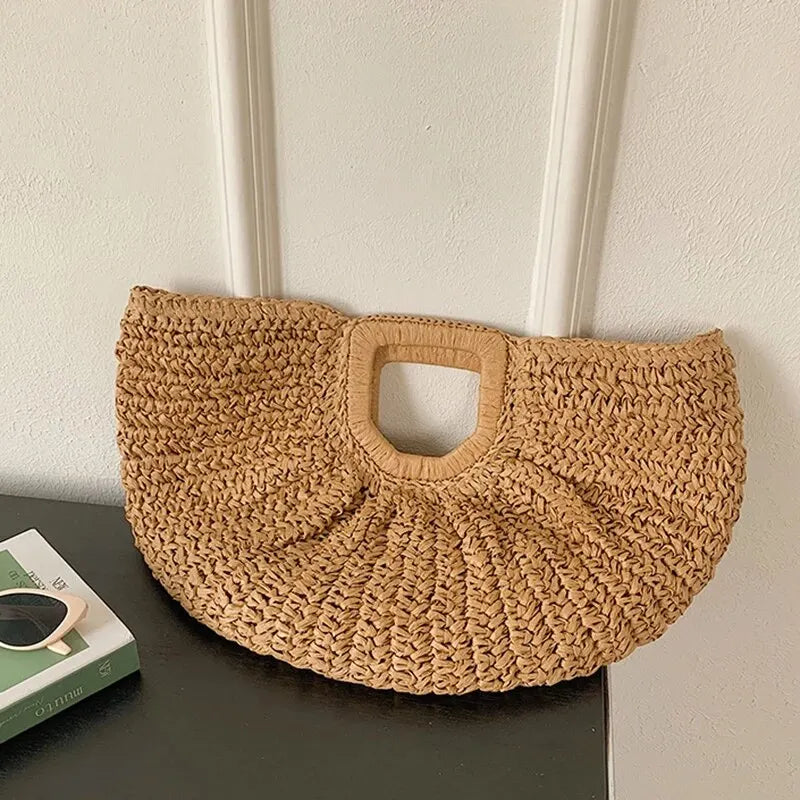 The Crescent Woven Handbag