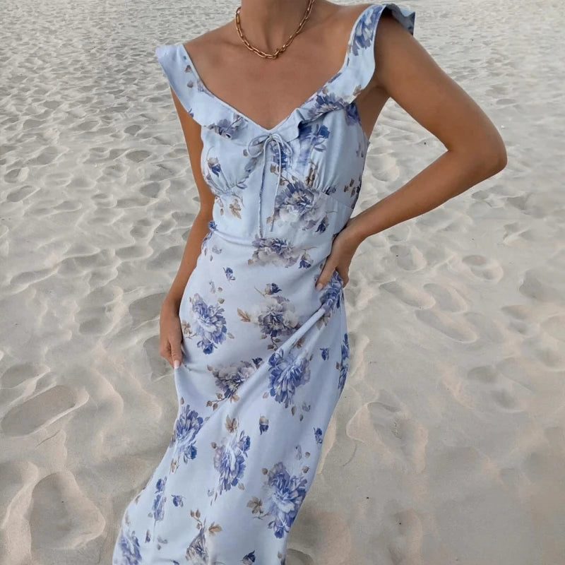 Chic Floral Long Dress – Elegant Style 